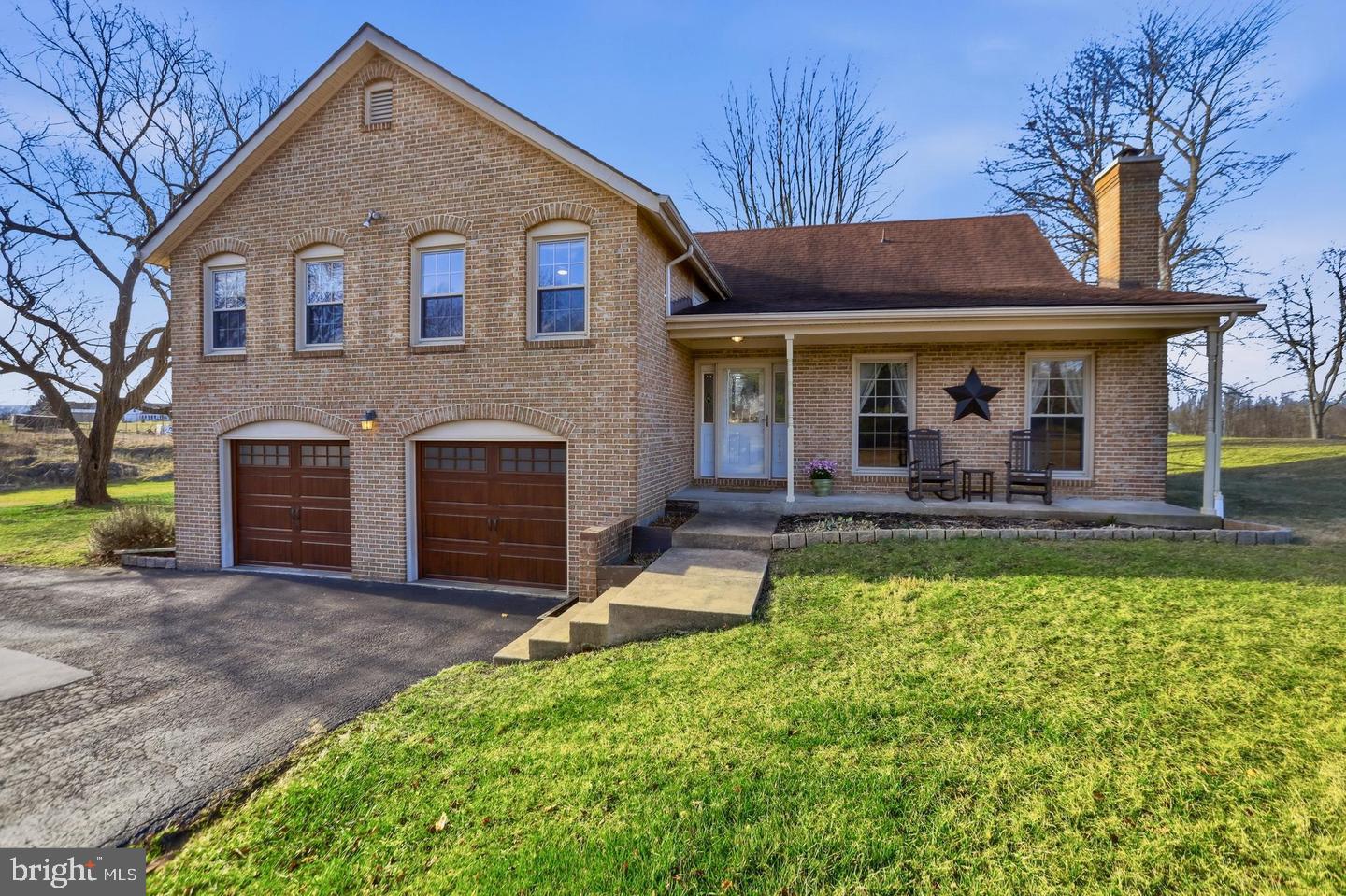 Charming brick home with scenic views.