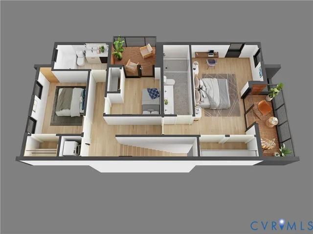 view of living room with furniture and white floor