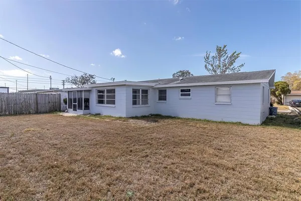 a backyard of a house