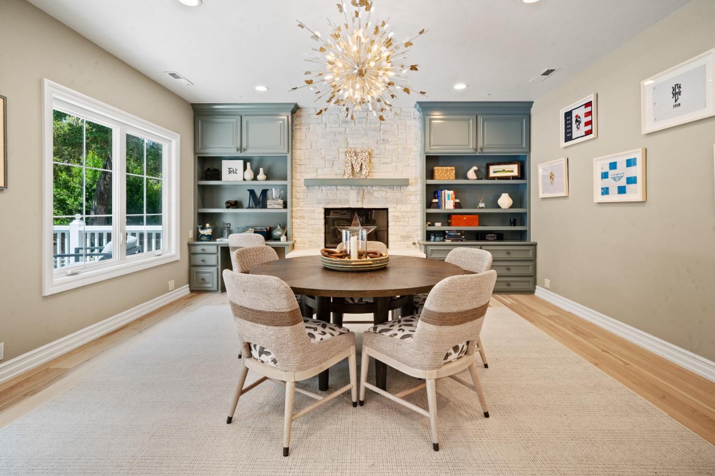 2823 Congress Road Pebble Beach, CA 93953 - Photo 13 of 49 a view of a dining room with furniture window and wooden floor