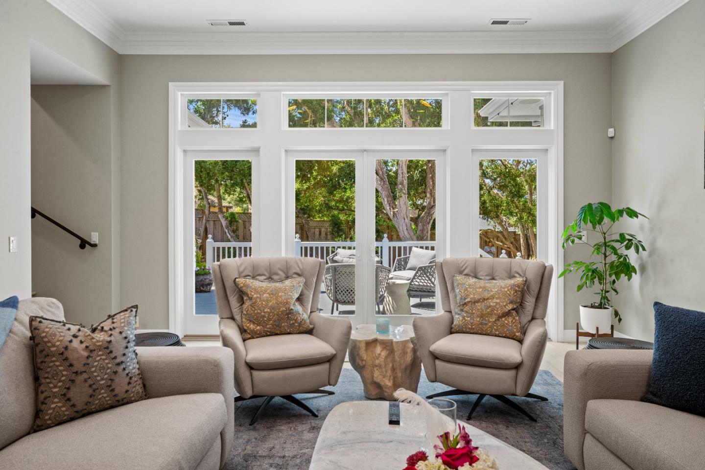 2823 Congress Road Pebble Beach, CA 93953 - Photo 17 of 49 a living room with furniture and a large window