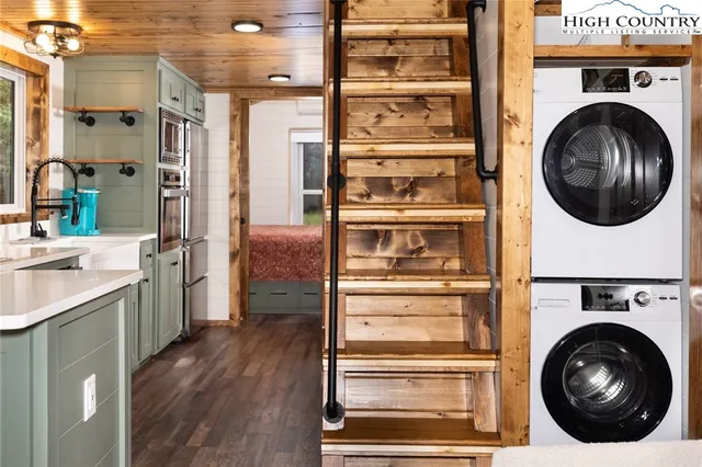 a building outdoor space with patio furniture