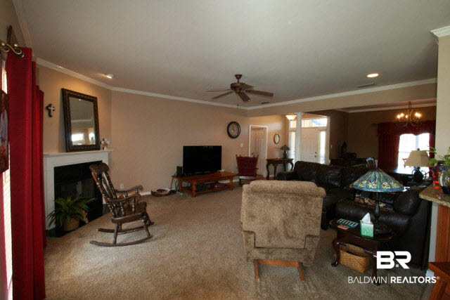 9651 Hampshire Court Mobile, AL 36695 - Photo 5 of 21 Family room with gas fireplace