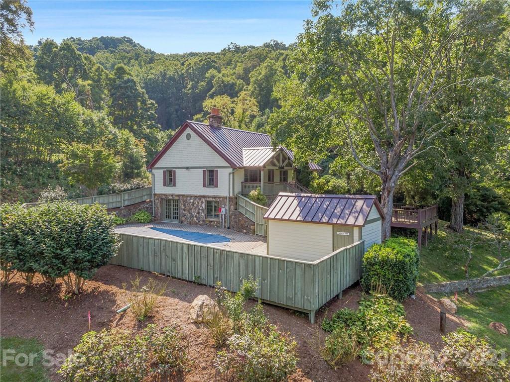 front view of a house with a garden