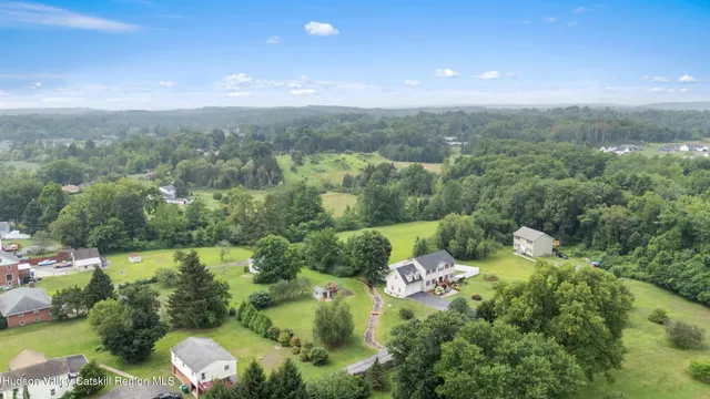 an aerial view of a city