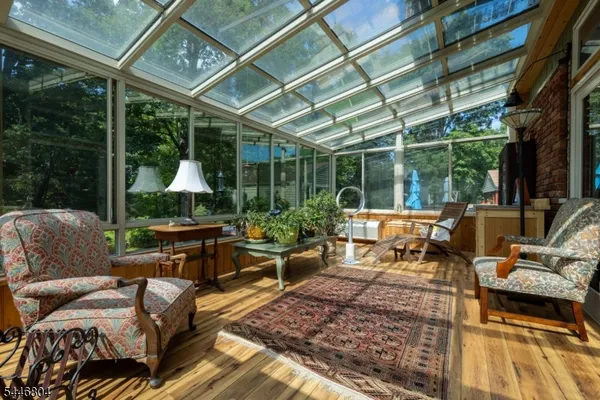 a outdoor living space with furniture