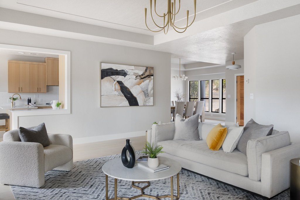 6311 Rusty Ridge Drive Austin, TX 78731 - Photo 6 of 37 a living room with furniture a rug and a window