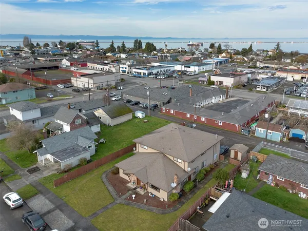 an aerial view of a city