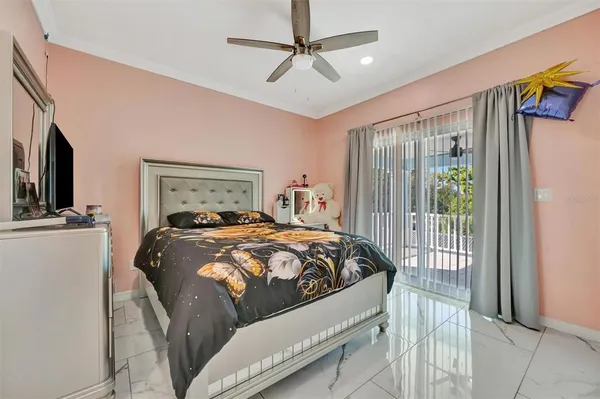 a bathroom with a granite countertop sink mirror and shower