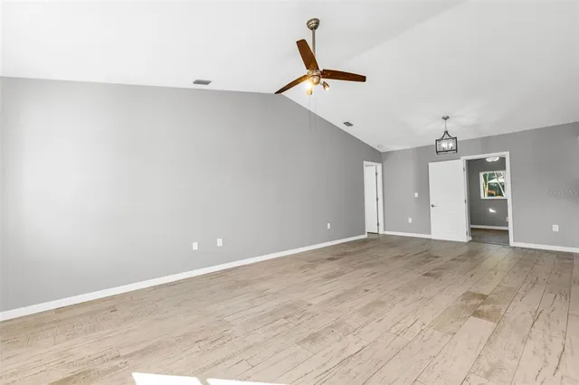 a living room with furniture potted plant and a flat screen tv