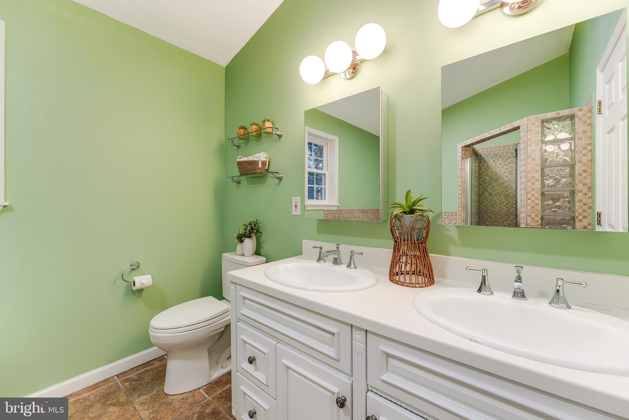 10808 Beach Mill Road Great Falls, VA 22066 - Photo 23 of 43 a bathroom with a sink and a mirror