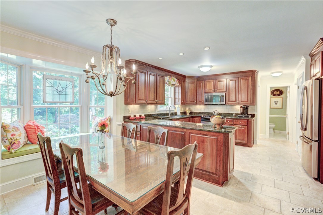 13311 South Chester Road Chester, VA 23831 - Photo 6 of 31 Stunning updated kitchen with tile floor, granite,