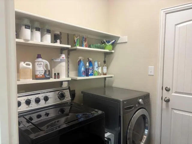 a room with storage and utility