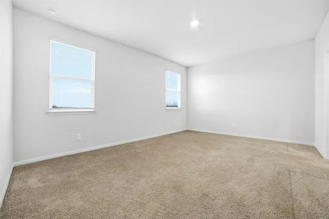 an empty room with a window