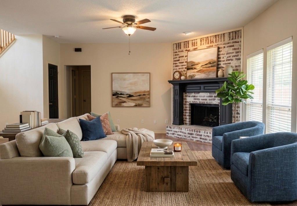 4214 Glistening Spring Rowlett, TX 75088 - Photo 13 of 32 Living room virtually staged