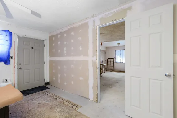 a workspace with furniture window and outside view