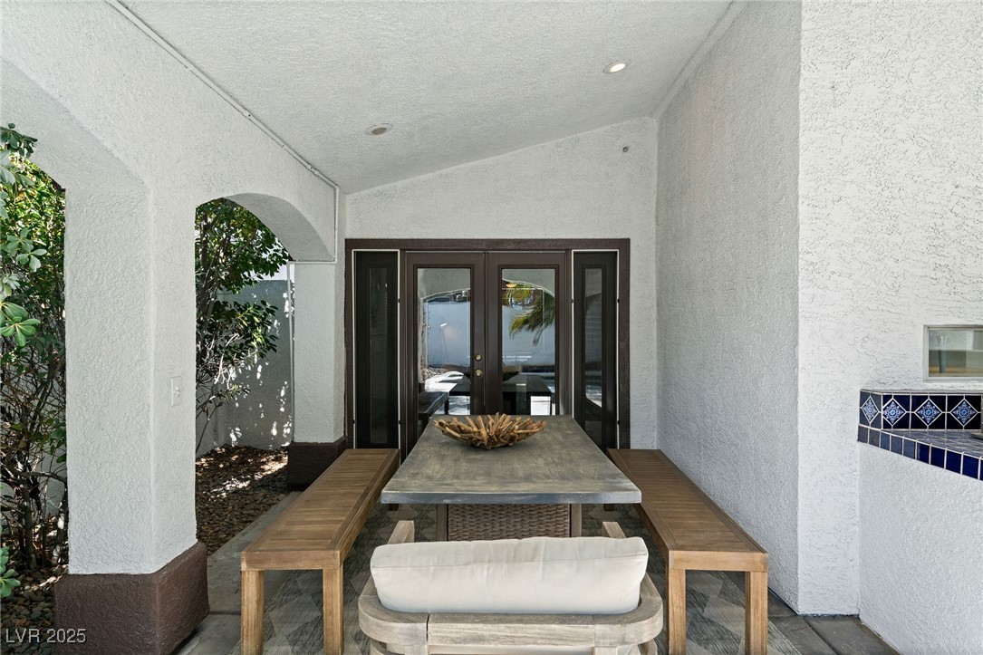 2829 Via Florentine Street Henderson, NV 89074 - Photo 12 of 48 View of patio / terrace featuring french doors