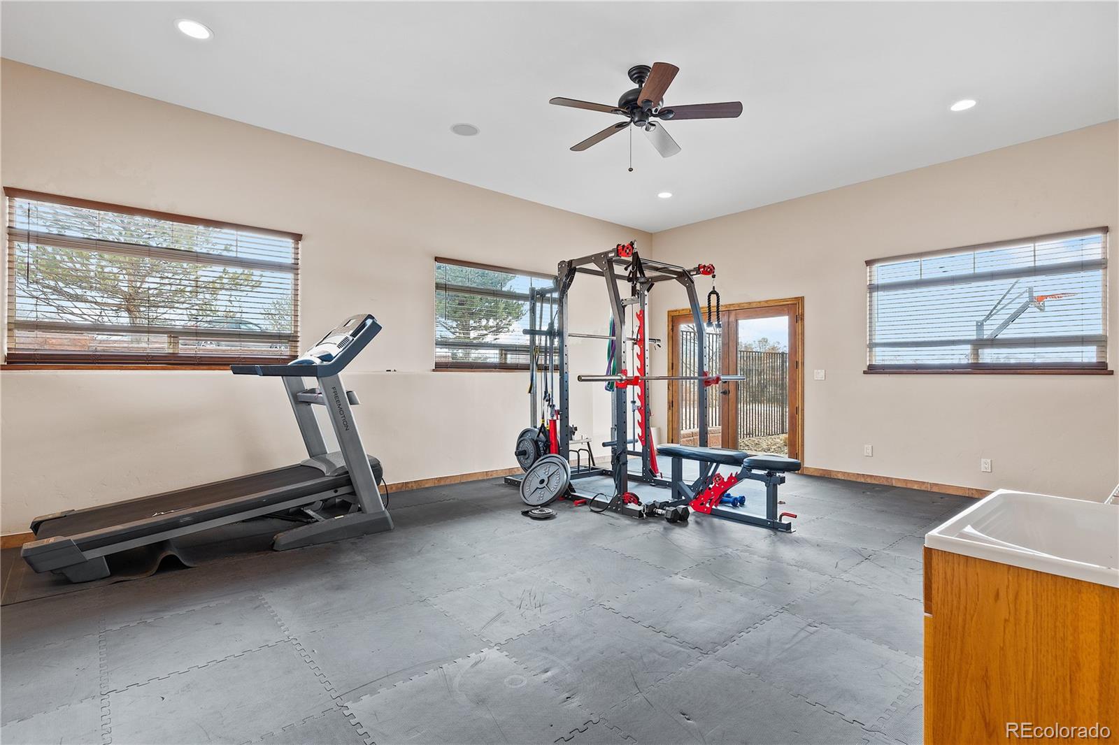 2505 Big Bear Circle Sedalia, CO 80135 - Photo 36 of 50 a view of a room with gym equipment