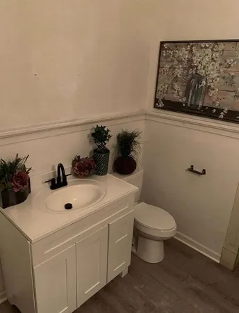 a bathroom with a sink and a toilet
