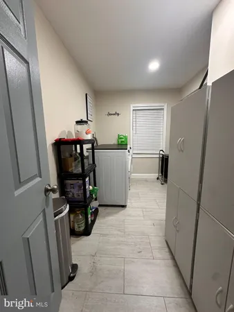 a room with a washer and dryer