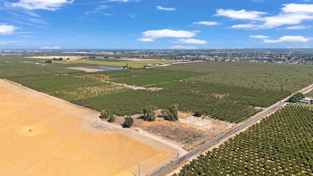 a view of a lake with a city