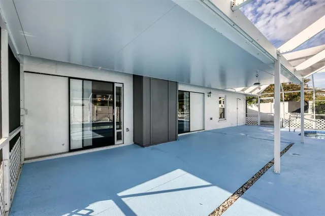 a view of a park with of trees