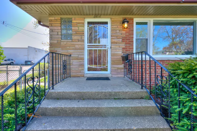 a front view of a house
