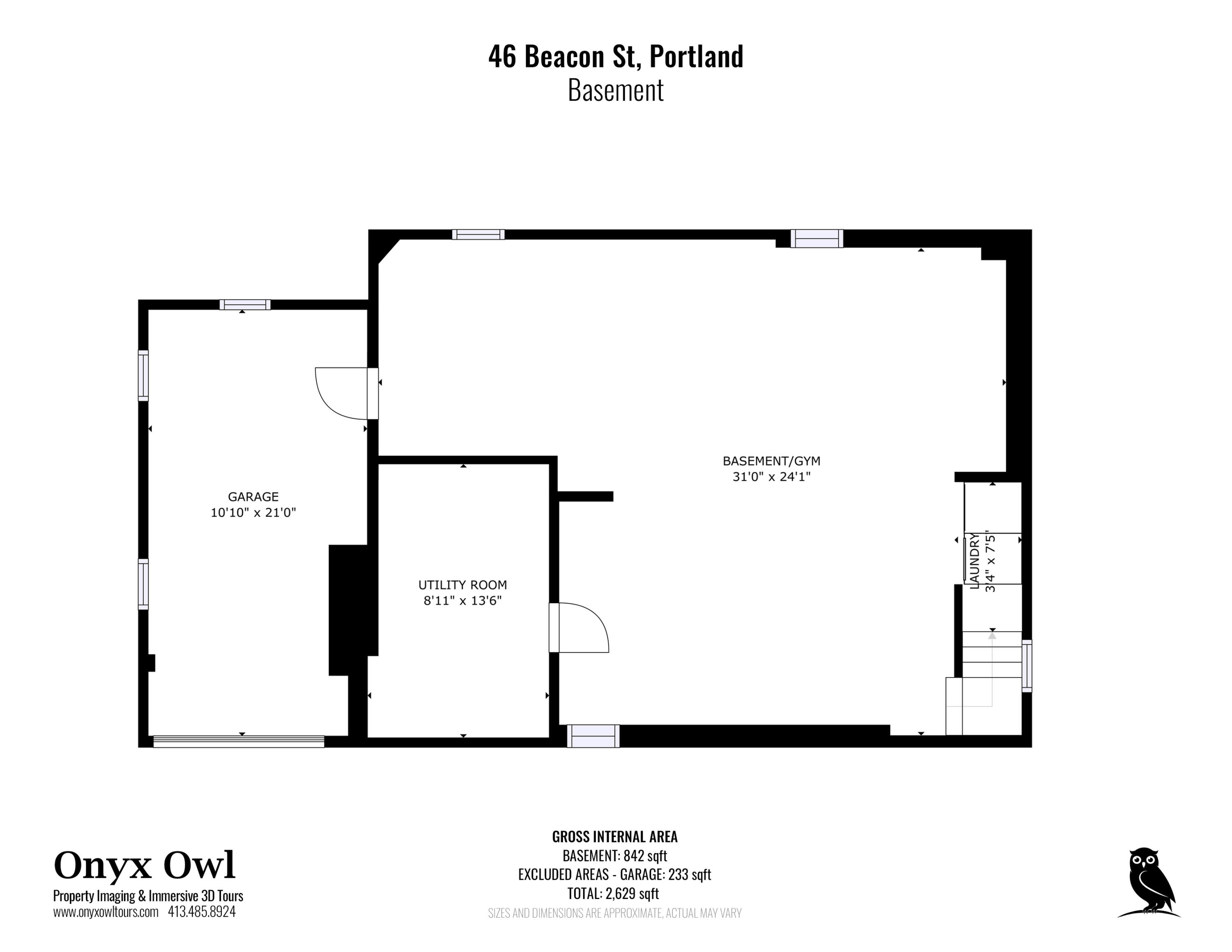 46 Beacon Street Portland, ME 04103 - Photo 29 of 31 2-46BeaconSt-Portland_FloorPlans-Basemen