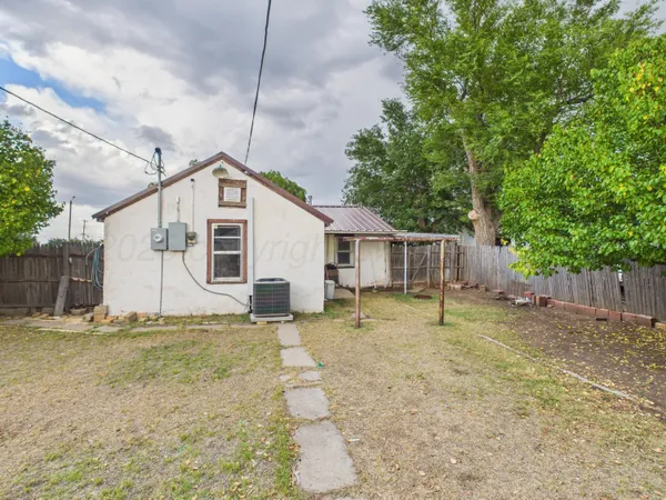 a backyard of a house