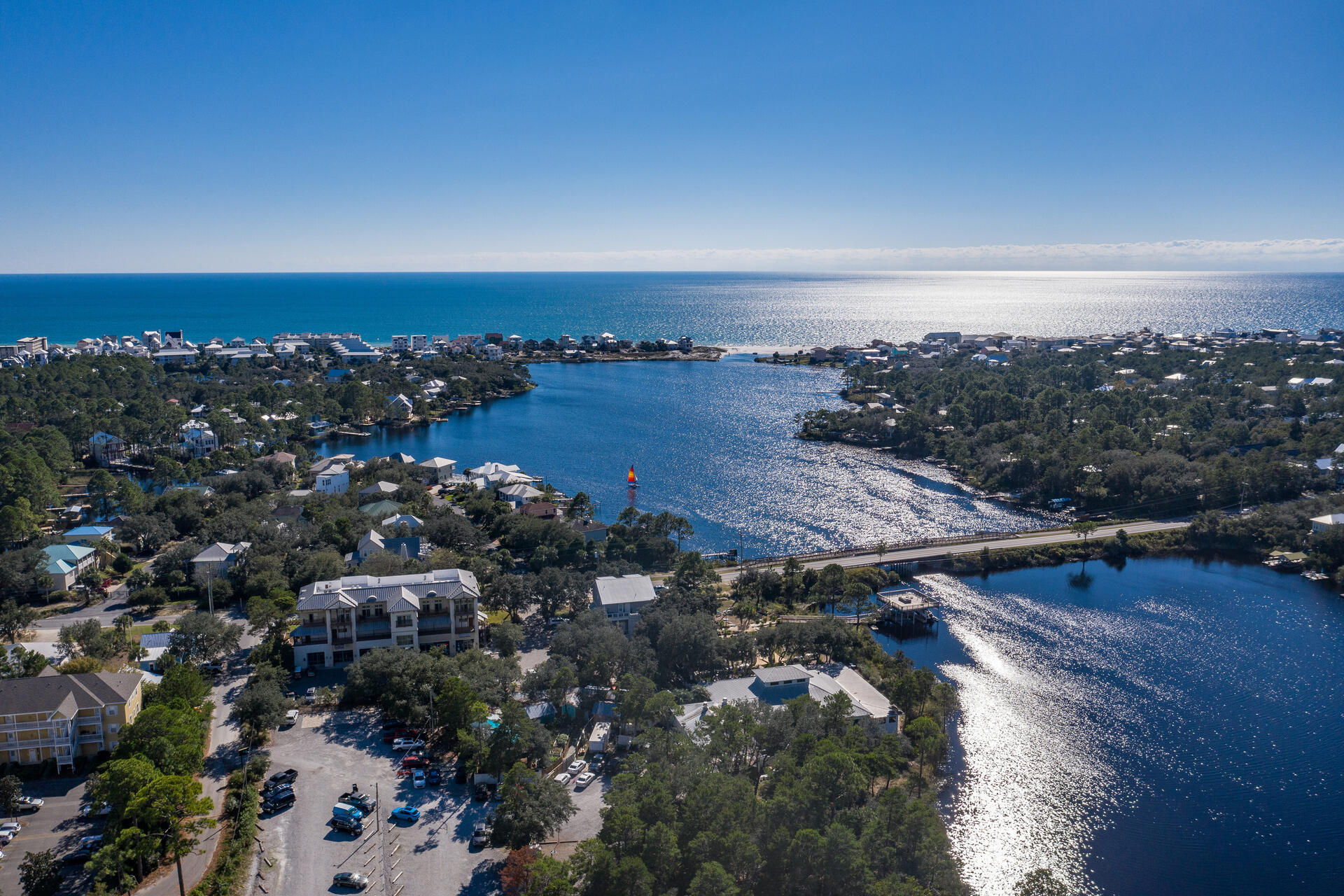 5231 East County Highway 30A, Unit E Santa Rosa Beach, FL 32459 - Photo 32 of 41 an aerial view of residential houses with outdoor space