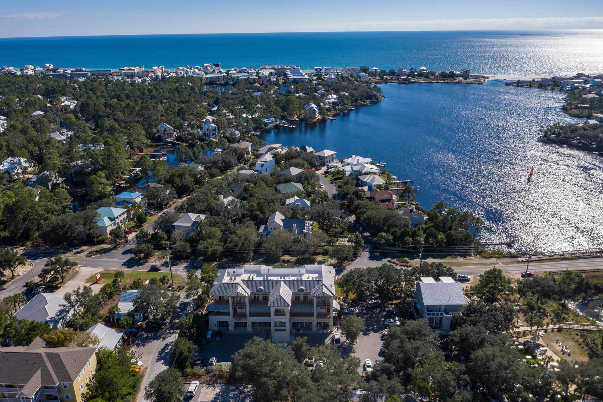5231 East County Highway 30A, Unit E Santa Rosa Beach, FL 32459 - Photo 36 of 41 a view of a city and ocean view