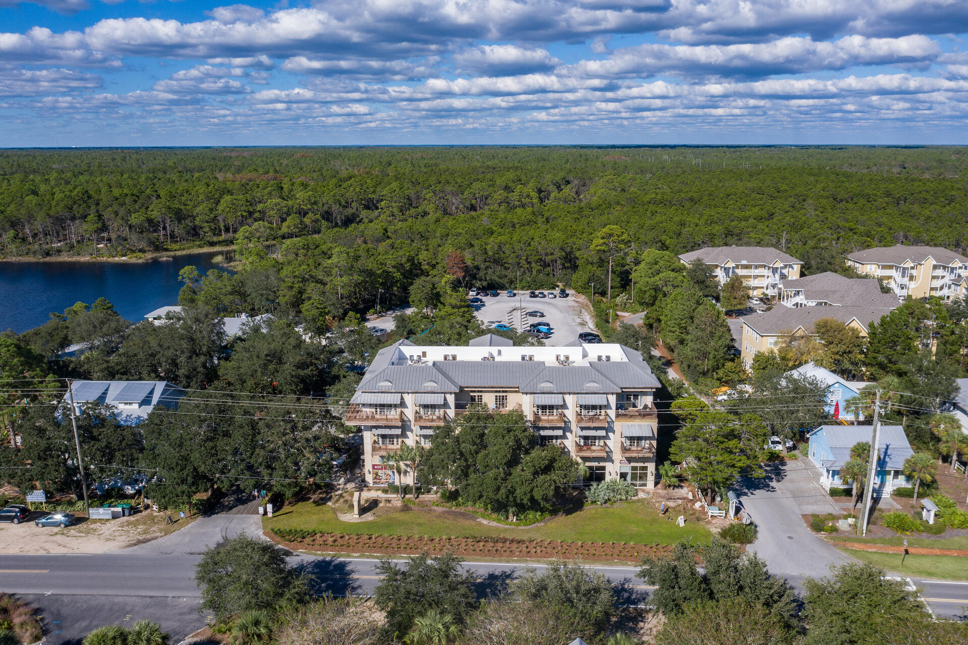 5231 East County Highway 30A, Unit E Santa Rosa Beach, FL 32459 - Photo 40 of 41 an aerial view of a house with a garden