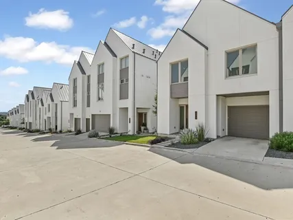 a front view of a building with yard