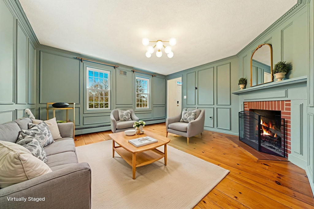 63 Farm Hill Road North Attleboro, MA 02760 - Photo 18 of 42 a living room with furniture and a fireplace
