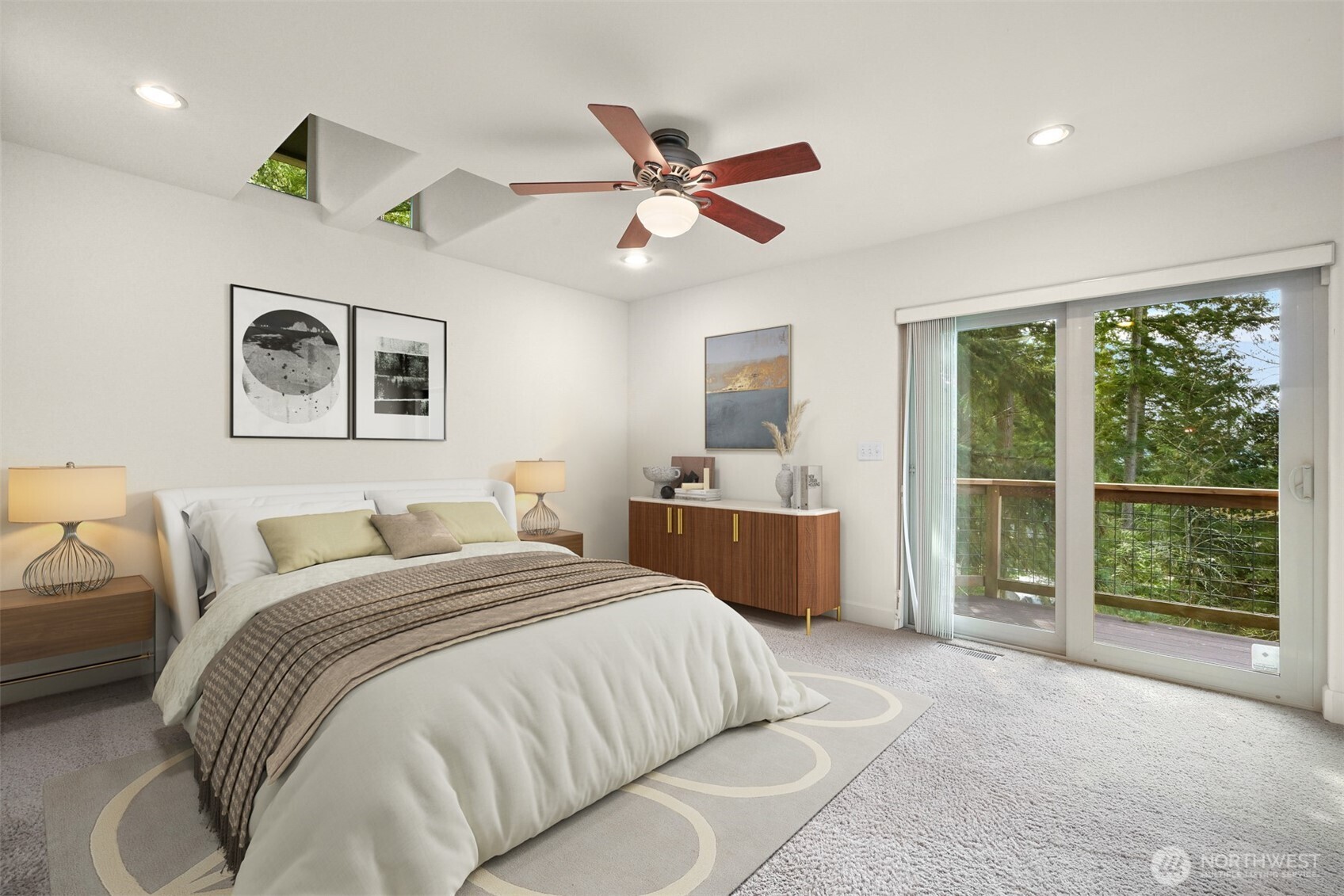 4135 Agate Road Bellingham, WA 98226 - Photo 15 of 36 a spacious bedroom with a large bed and a large window