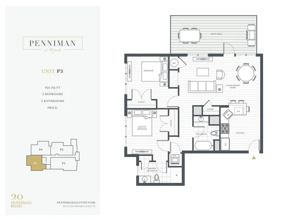 $899,000 | 20 Penniman Road, Unit P3, Boston, MA 02134