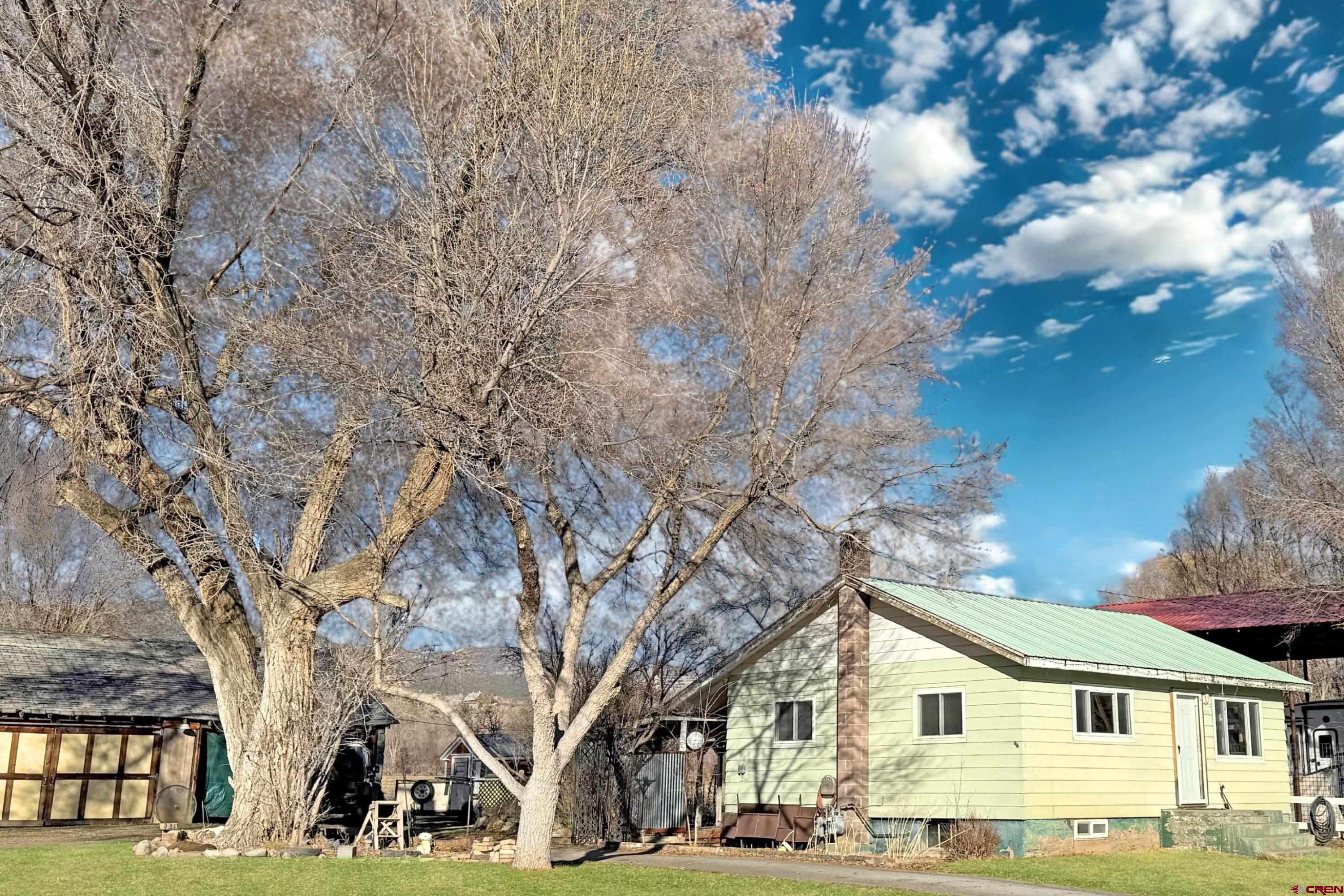 458 Price Road Paonia, CO 81428 - Photo 41 of 44 a front view of a house with yard and trees in the background