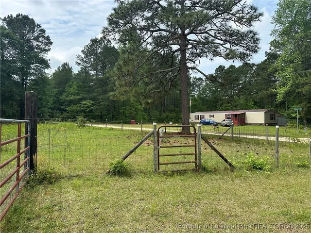 a view of a park with swings
