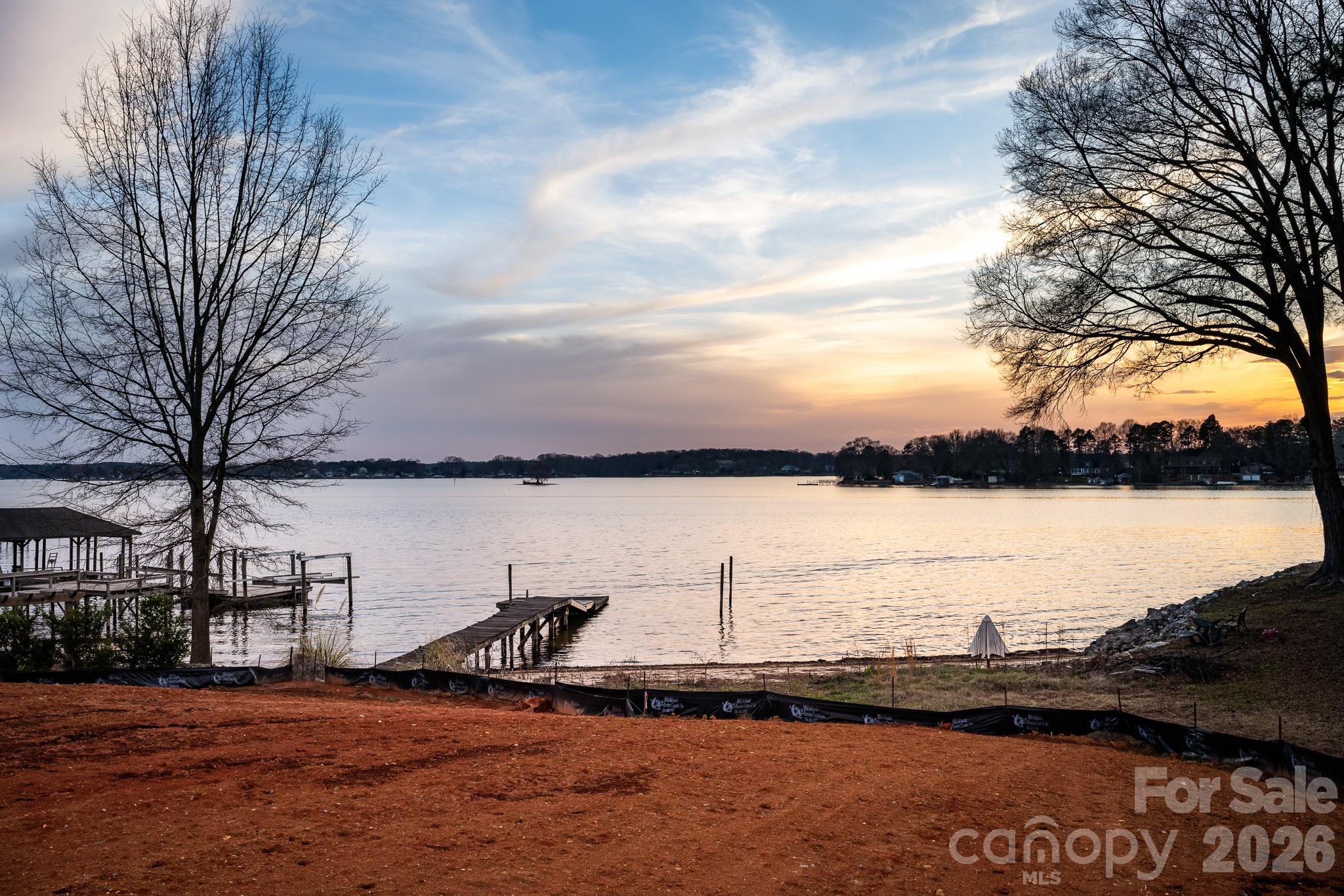 a view of lake and trees