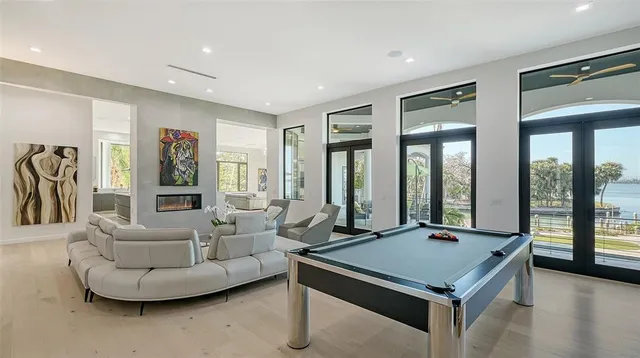 a living room with furniture and window