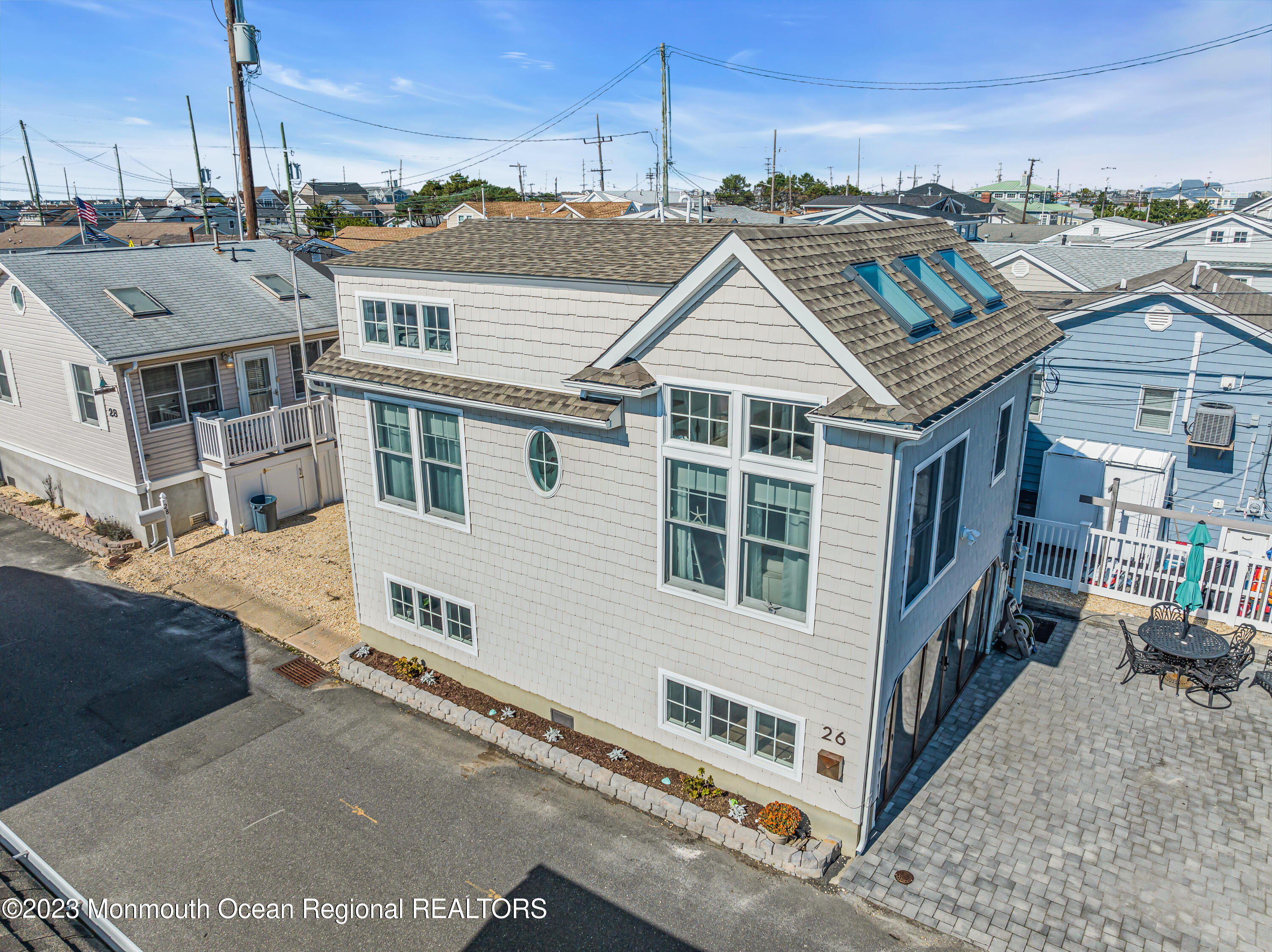 26 East Shell Way Lavallette, NJ 08735 - Photo 39 of 46 a aerial view of a house with a ocean view