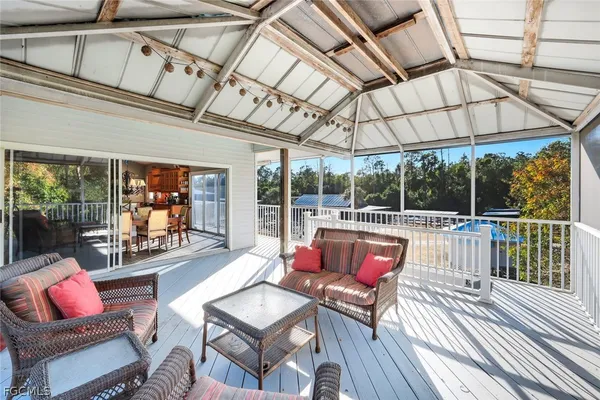 a outdoor living space with patio furniture