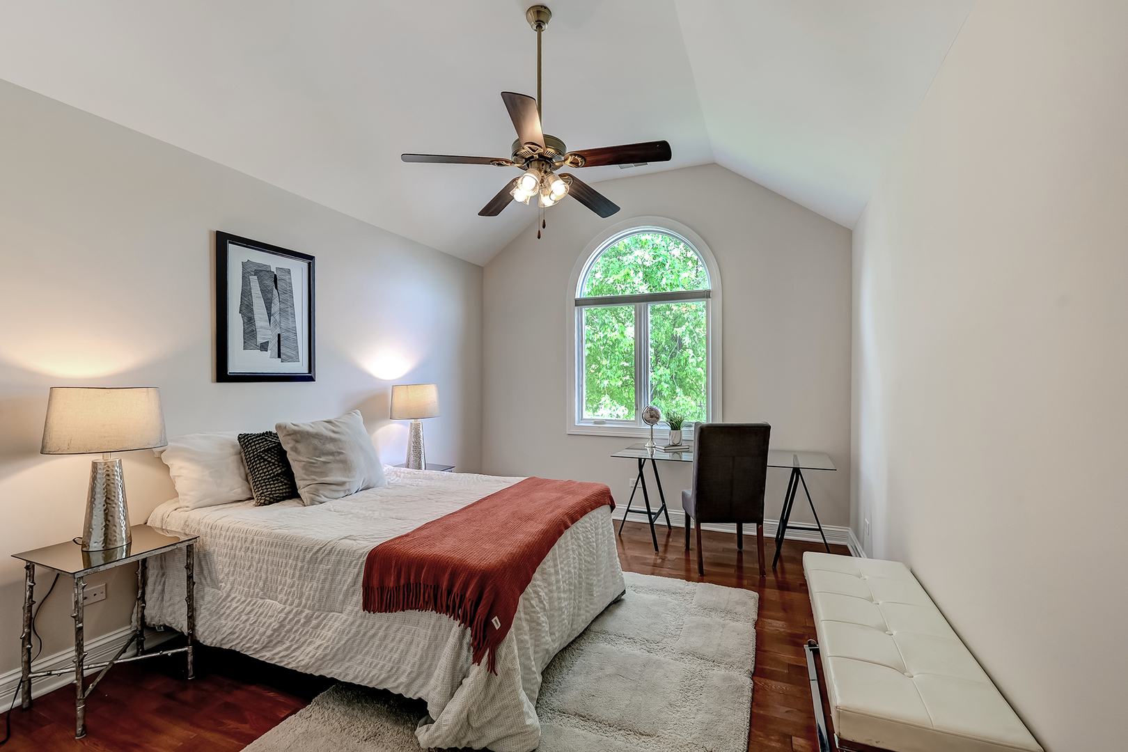 8827 Palisades Road Burr Ridge, IL 60527 - Photo 28 of 35 a bedroom with a bed and a table