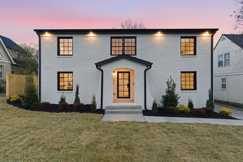 a front view of a house