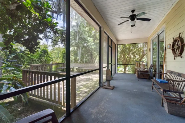 a view of a furniture window and outside view