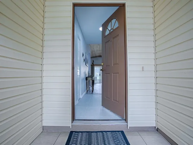 a view of a door and an outdoor space