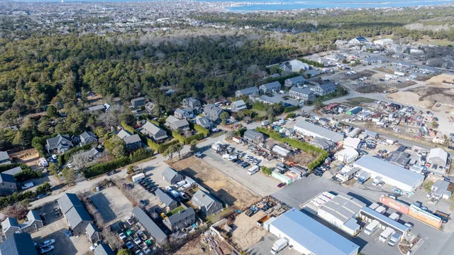 an aerial view of a city with lots of residential buildings