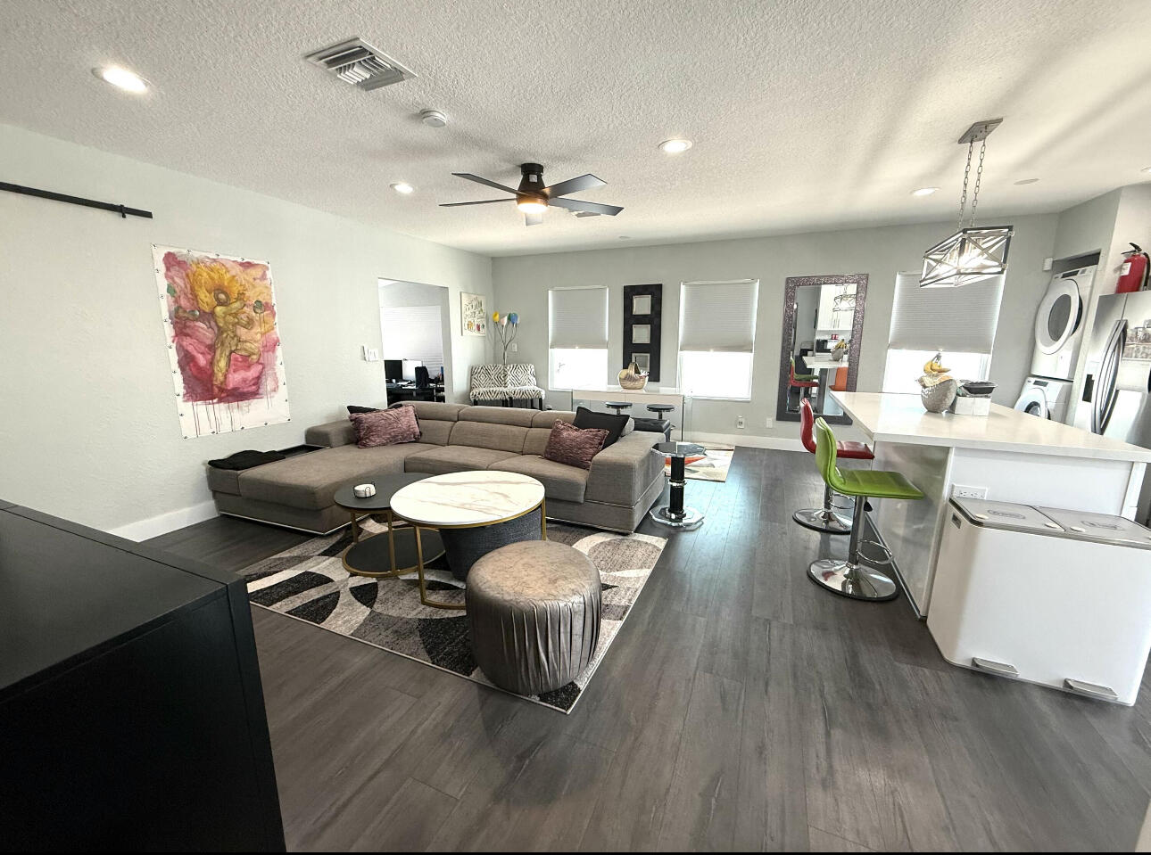 615 Southwest 9th Street Fort Lauderdale, FL 33315 - Photo 2 of 20 a living room with dining room and wooden floor