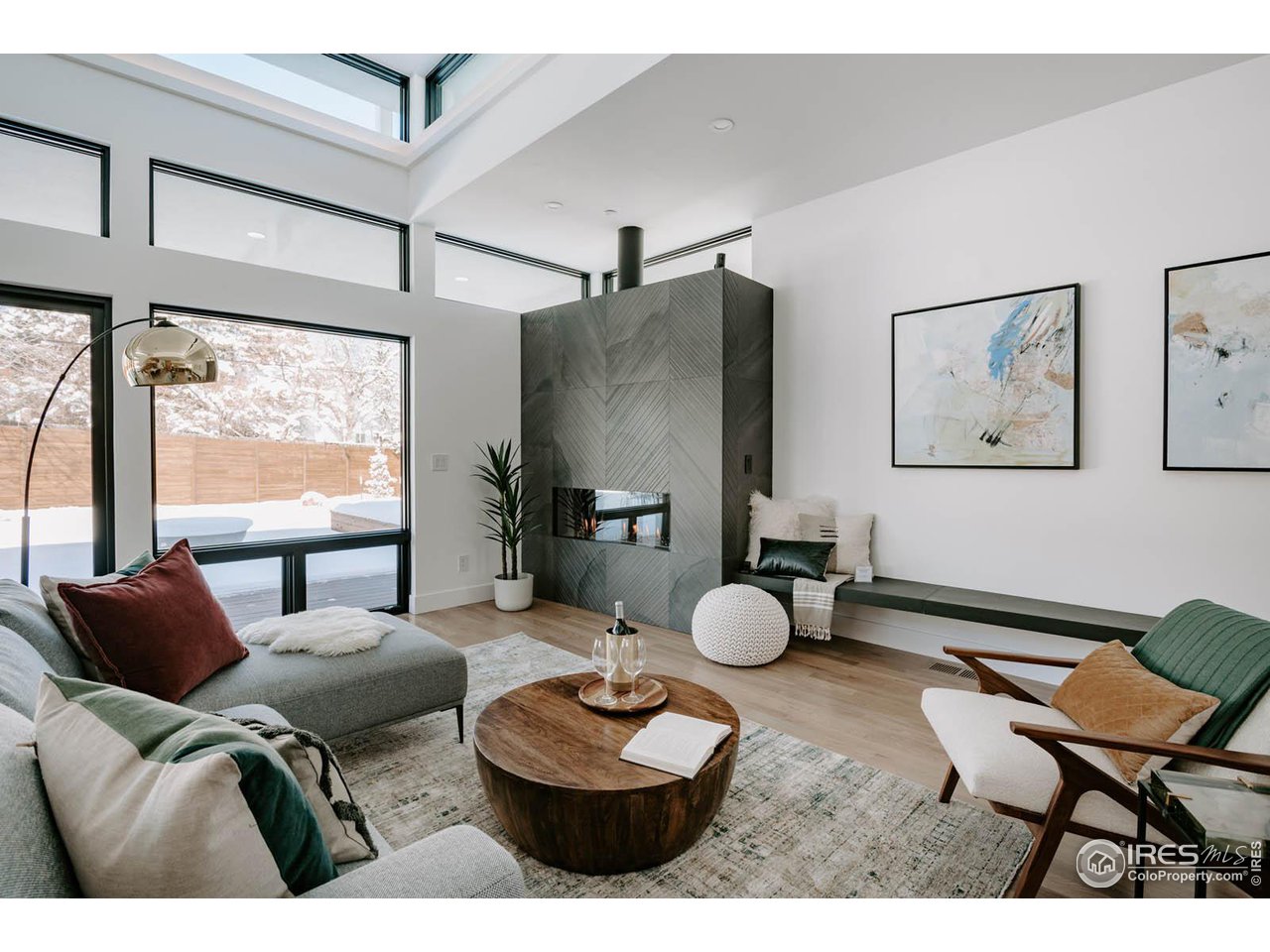 1175 Georgetown Road Boulder, CO 80305 - Photo 8 of 40 Curated with attention to details....notice the chevron tile pattern on the fireplace surround.