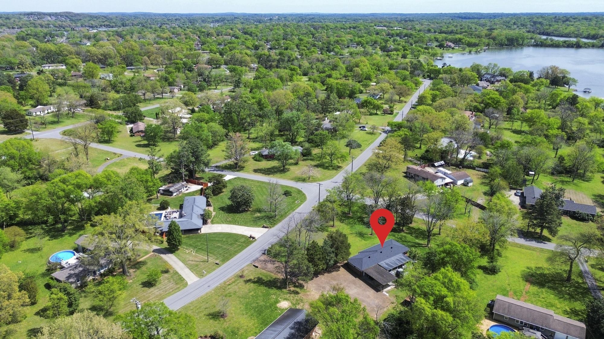 127 Riviera Drive Hendersonville, TN 37075 - Photo 11 of 46 an aerial view of residential houses with outdoor space and trees